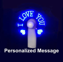 Load image into Gallery viewer, Personalized Message LED Hand Fan: Cooling Comfort with a Personal Touch