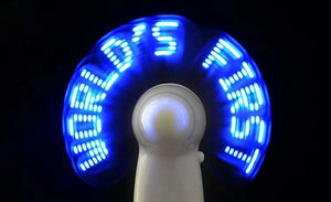 Personalized Message LED Hand Fan: Cooling Comfort with a Personal Touch