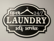 Load image into Gallery viewer, Self-Service Laundry Room Home Decor Double-Layer Acrylic over PVC Sign