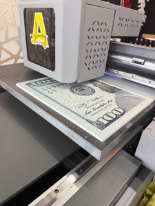 100 Bill Wall Art 32x13.5"