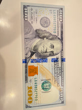 Load image into Gallery viewer, 100 Bill Wall Art 32x13.5&quot;