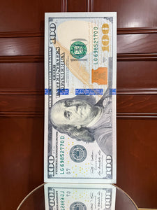 100 Bill Wall Art 32x13.5"