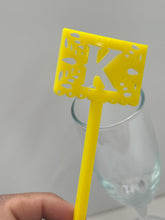 Load image into Gallery viewer, Personalized Papel Picado (Mexican Garland) Initial Flag Stirrer