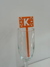 Load image into Gallery viewer, Personalized Papel Picado (Mexican Garland) Initial Flag Stirrer