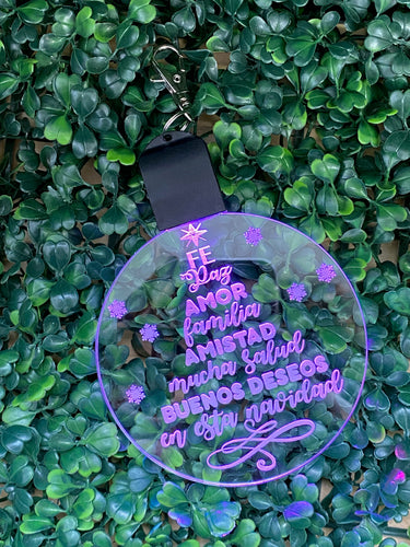 Christmas Well Wishes (Spanish) Engraved LED Ornament