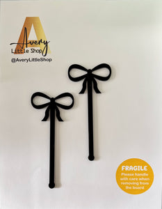 Acrylic Ribbon Drink Stirrers | Weddings, Anniversary, Bridal Shower, Baby Shower, Birthday l