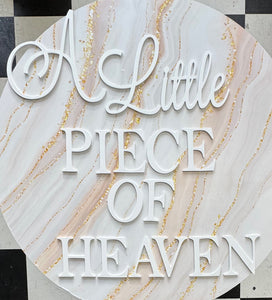A Little Piece of Heaven Multi-Piece Backdrop sign