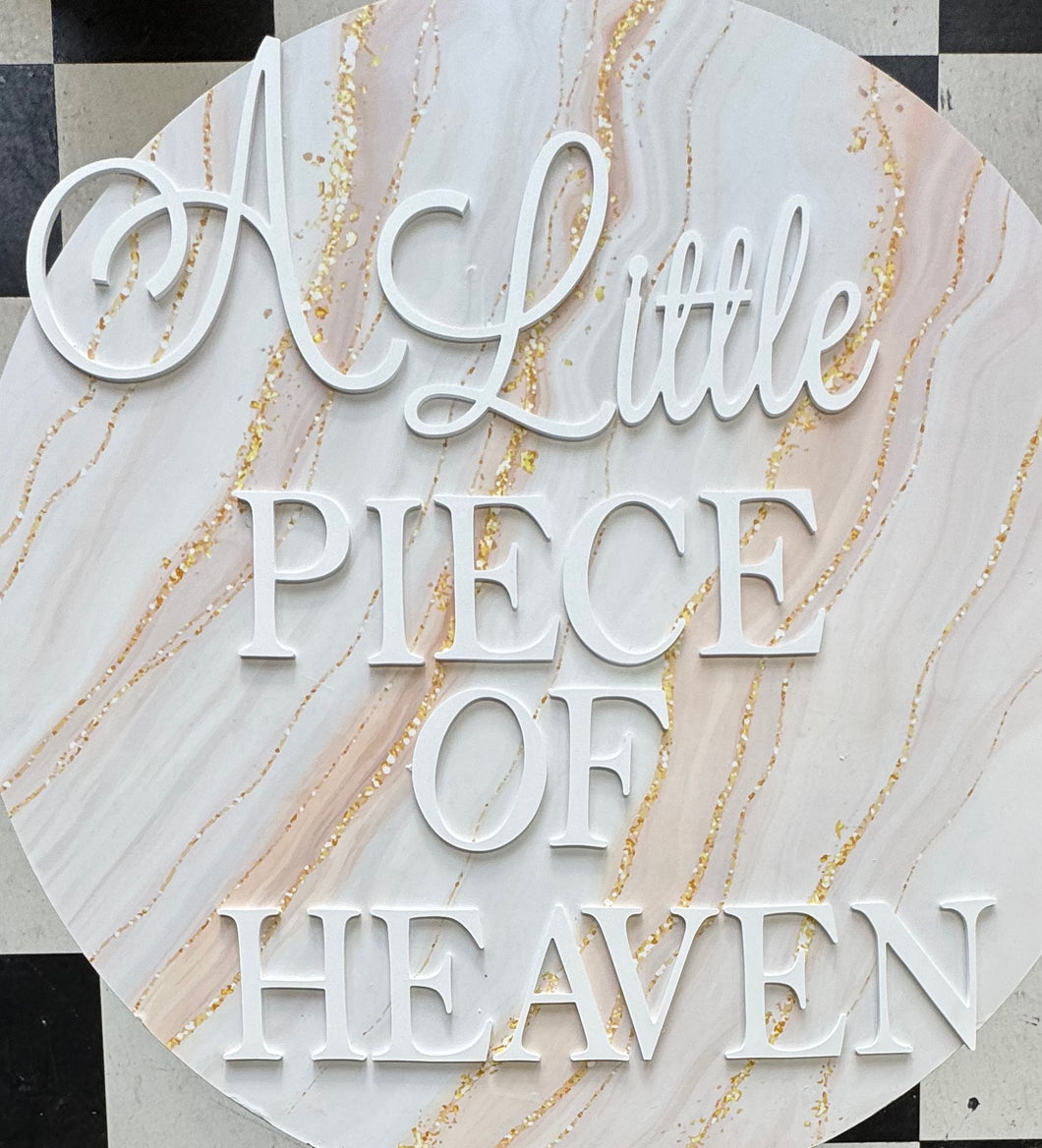 A Little Piece of Heaven Multi-Piece Backdrop sign