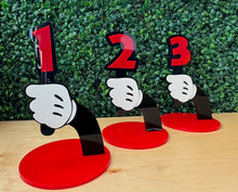 Load image into Gallery viewer, Cartoon Hand Table Numbers