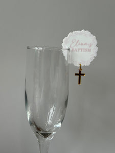 God Bless Customizable Drink Charm with hanging charm