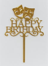 Load image into Gallery viewer, Gemini Crying Laughing Theater Mask Cake Topper