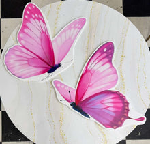 Load image into Gallery viewer, Pink Butterflies UV Vinyl on Foam