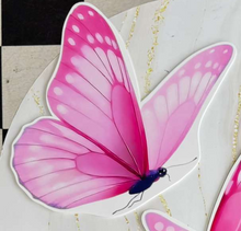 Load image into Gallery viewer, Pink Butterflies UV Vinyl on Foam