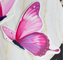Load image into Gallery viewer, Pink Butterflies UV Vinyl on Foam
