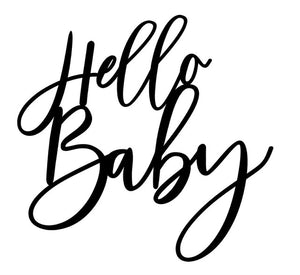 Hello Baby Backdrop Sign, Baby Shower, Party Sign, Gender Reveal