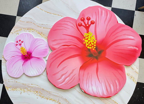 Tropical Flower (Hibiscus) Vinyl on Foam || Photo Prop & Backdrop || Backdrop Sign || Balloon Arch Decor