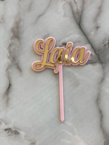 Double Layer Cake Topper | Personalized Name