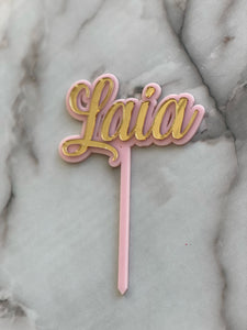 Double Layer Cake Topper | Personalized Name