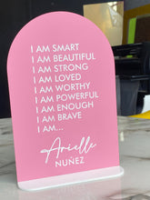 Load image into Gallery viewer, I am... | Personalized Affirmation Sign for Children and Adults