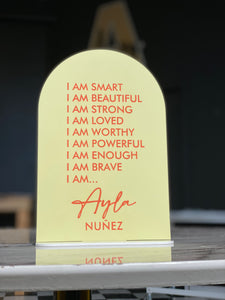 I am... | Personalized Affirmation Sign for Children and Adults
