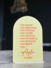Load image into Gallery viewer, I am... | Personalized Affirmation Sign for Children and Adults