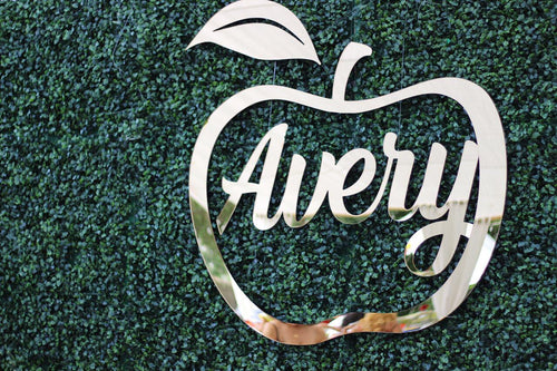 Acrylic Apple with Name Cutout