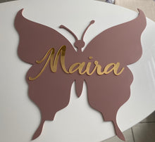 Load image into Gallery viewer, PVC Painted Butterfly with Acrylic Name